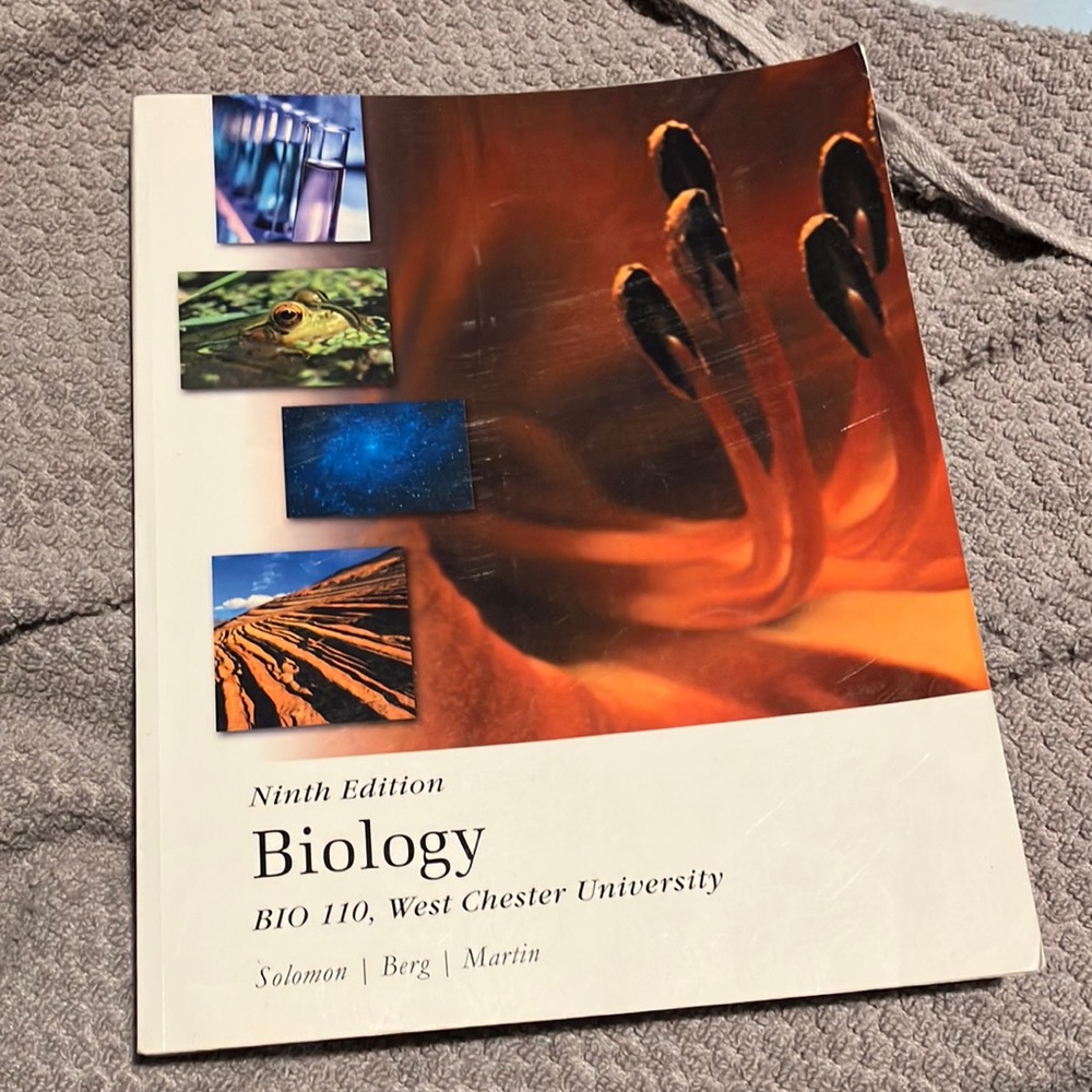 Biology 110 west Chester u paperback textbook